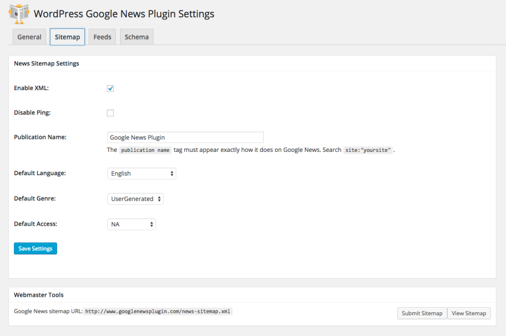 WordPress-Google-News-Plugin-Sitemap-Admin-Tab-Dash